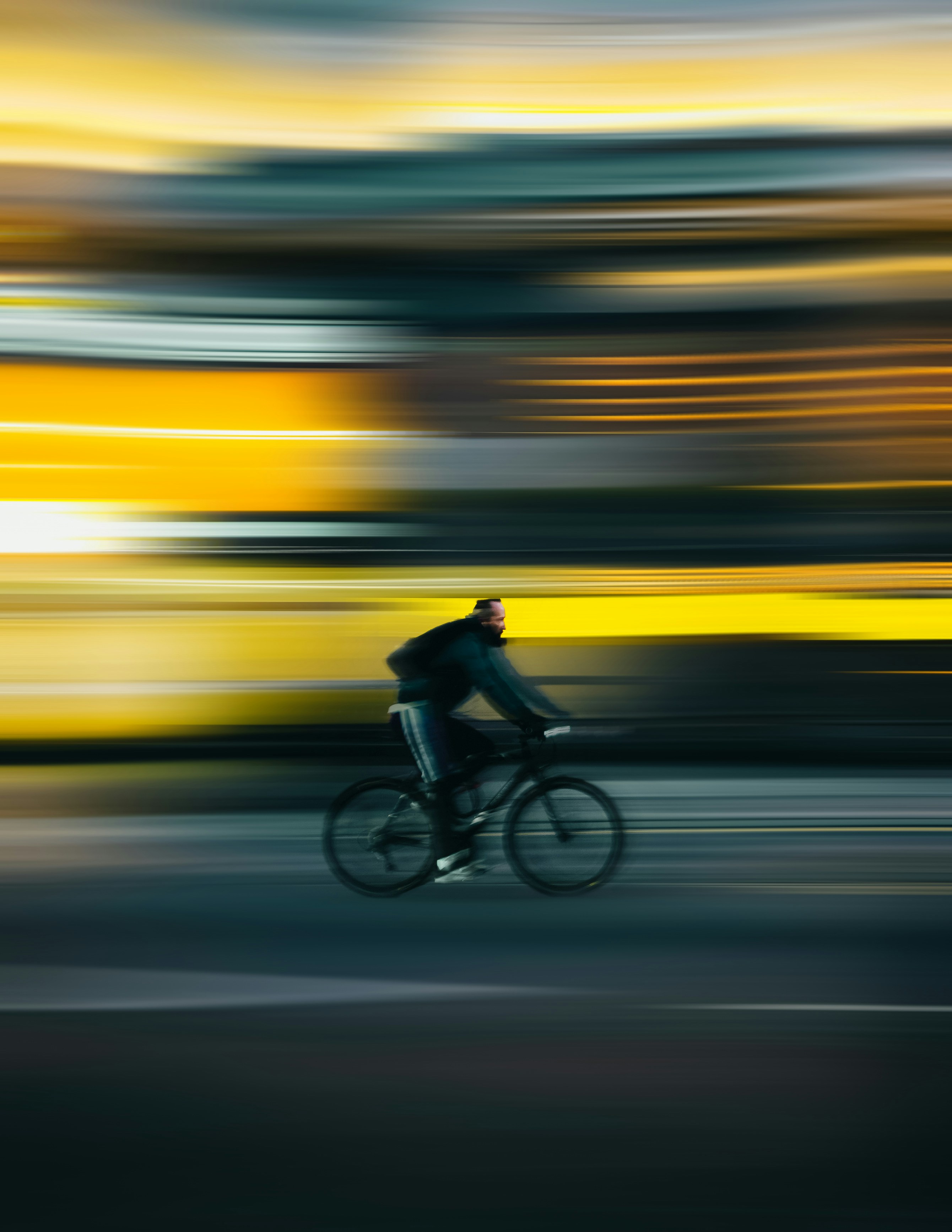 Guy going fast on a bike